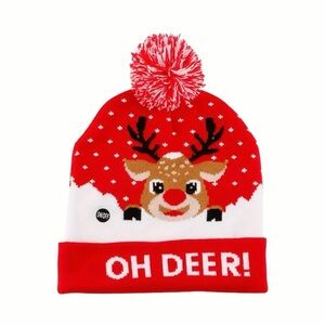 Oh Deer! LED Unisex Knitted Beanie